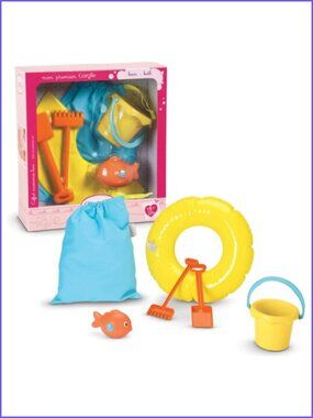 Corolle Baby Bath Six Water-play Essentials Set For 12" Doll  New in Box